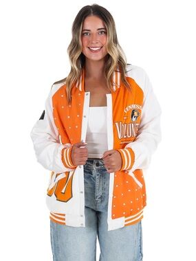 Women's Orange and White Varsity Jacket - Tennessee Volunteers Inspired
